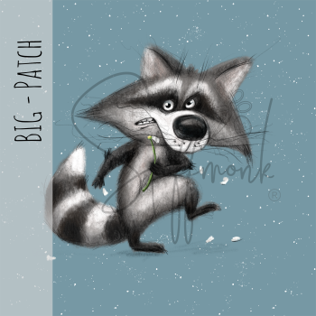 BIG Patch - Waschbär Blau